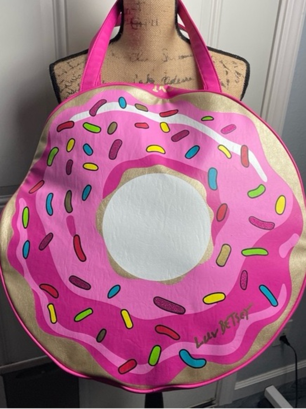 Betsey Johnson Pink Donut Tote Bag
